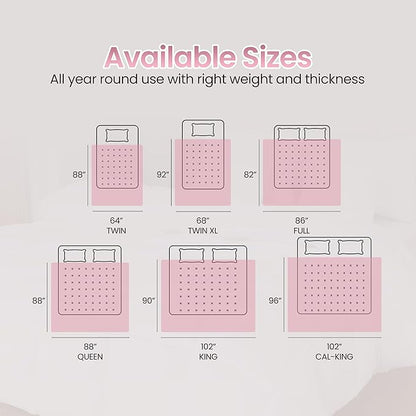 Utopia Bedding Comforter Duvet Insert, Quilted Comforter with Corner Tabs, Box Stitched Down Alternative Comforters Twin Size (Pink)