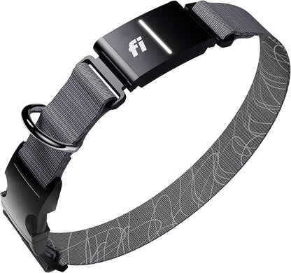Fi Series 3+ GPS + Health Dog Collar, Gray, Small, 12-Month Membership | Smart GPS dog collar with live tracking, health & behavior, Escape Alerts, LED light. Waterproof and Apple Watch compatible.