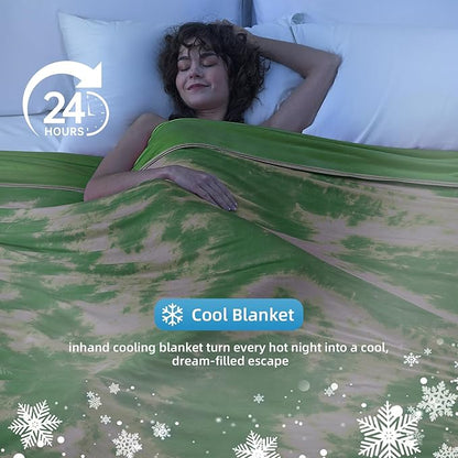 inhand Cooling Blanket Full Size (80"x90"), Cooling Blankets for Hot Sleepers, Absorbs Heat to Keep Adults Cool for Summer Nights Sweats, Thin Cold Lightweight Blanket for Couch Bed, All Season Use