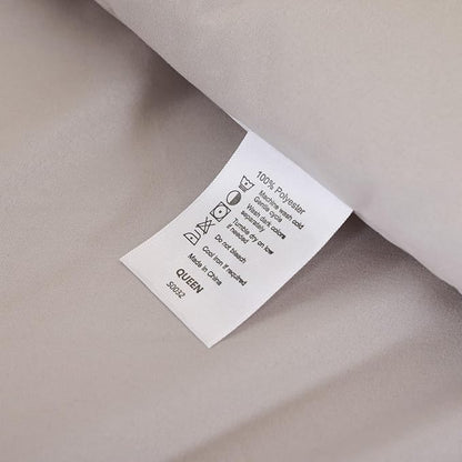 ROSGONIA King Size Comforter Set Linen Grey, 3pcs(1 Boho Comforter & 2 Pillowcases) Soft Lightweight Bedding Blanket All Season Bedspreads Quilt