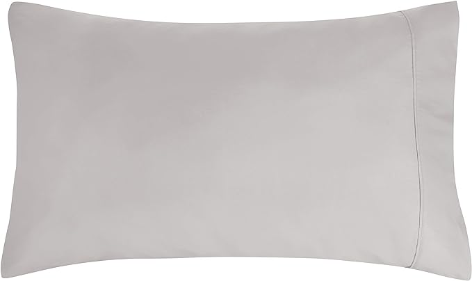 Amazon Basics Lightweight Super Soft Comfortable Breathable Wrinkle Resistant Microfiber 4 Piece Bed Sheet Set with 14-Inch Deep Pockets, Queen, Light Gray, Solid
