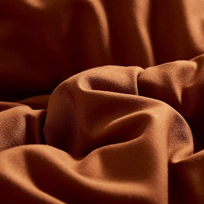 Luxlovery Caramel Comforter Set Full Burnt Orange Bedding Set Full Size Rust Blanket Quilts Soft Breathable Reddish Brown Cozy Bedding Comforter Set for Women Men