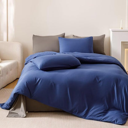 Cottonight Royal Blue Twin Bright Blue Bedding Set 3 Pieces Modern Comforter Fluffy Soft Bedding Set Kids Teens Twin Comforter with 2 Pillowcases