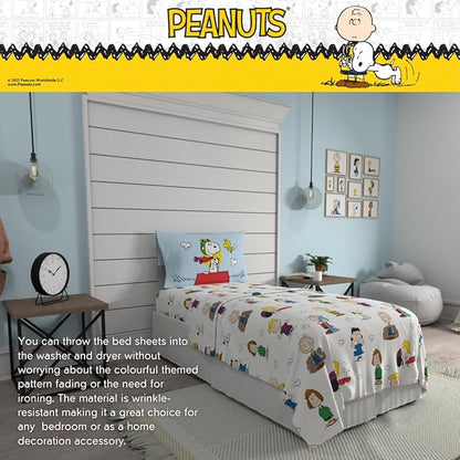 Collectibles Peanuts Snoopy Bedding Super Soft Cozy Microfiber 3 Piece Twin Sheet Set, (Officially Licensed Product) By Franco