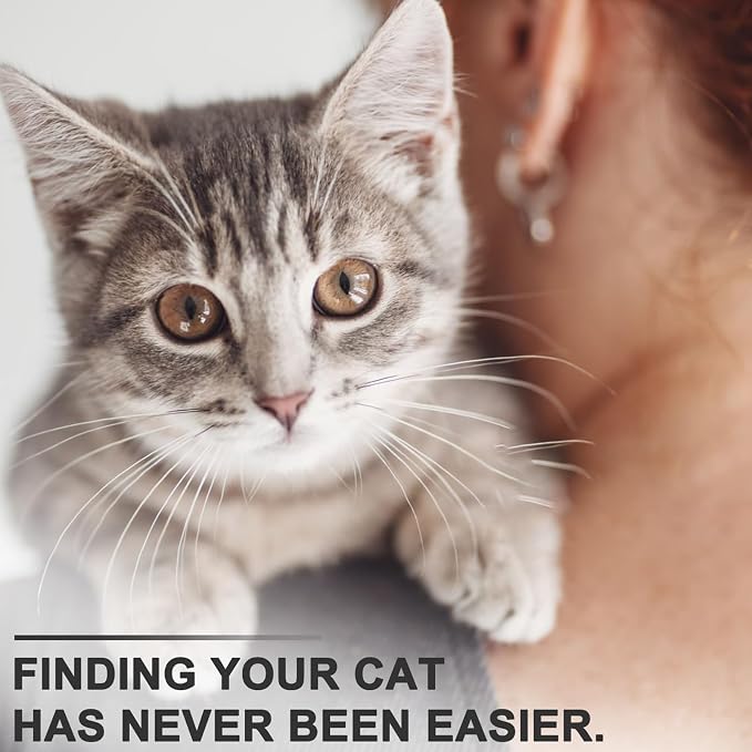 Reflective AirTag Cat Collar, Integrated Cat Collar with Air Tag Holder | Built in AirTag Holder, Adjustable 7-13in for Cats, Kittens and Puppies, Safety Elastic Band, Reflective for Night Walking