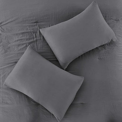 Modern Threads 4-Piece Garment-Washed Comforter Set Beck Grey King