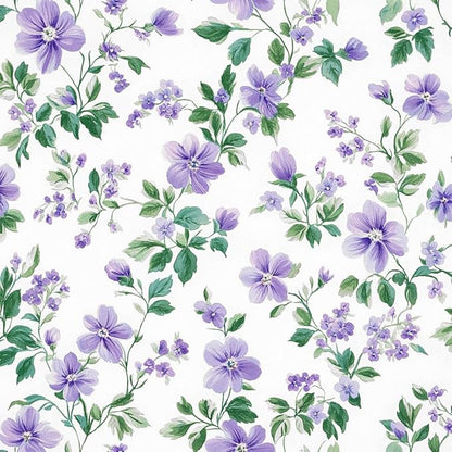 Cottage Girls Purple Floral Bedding Sets, 7Pcs Full Size Bed in a Bag, Flowers Leaves Comforter Sets with 1 Comforter 79"x 90", 2 Pillowcases, 1 Fitted Sheet, 1 Flat Sheet, 2 Pillow Shams