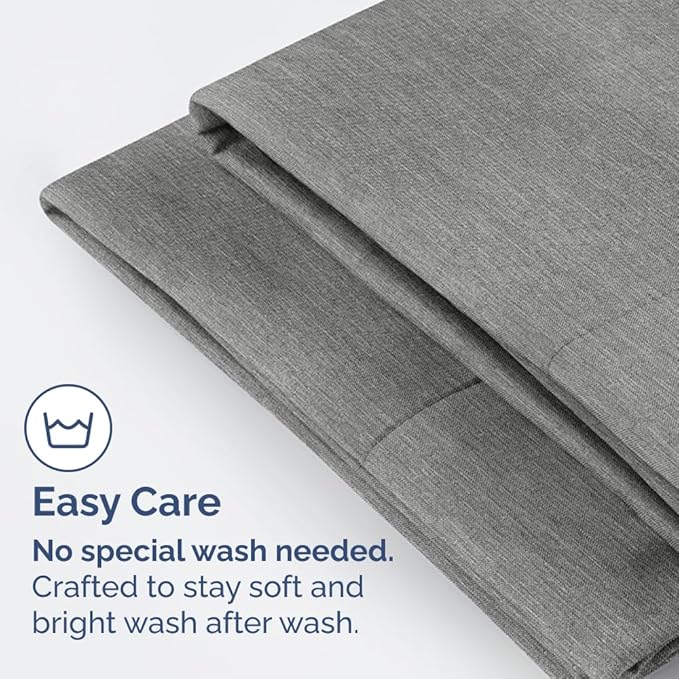 Body Pillowcases Set of 2-20x54 Long Body Pillow Case - Soft Body Pillow Cover for Sleeping & Side Sleepers - Comfy, Wrinkle & Fade Free - Machine Washable w/Envelope Enclosure Heathered Grey