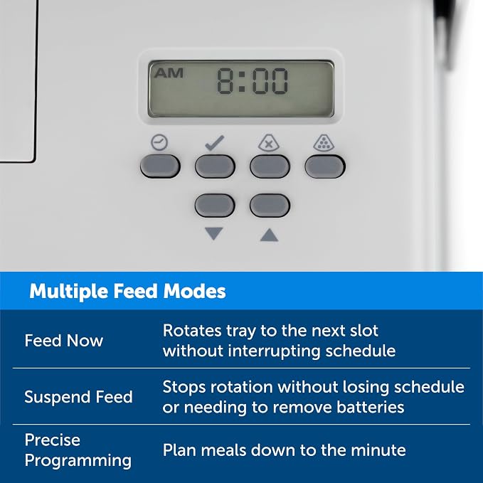 PetSafe Automatic Dog Feeder, 5 Meals, 40 oz Capacity, Plastic, for Dry Food, Multiple Pets (Pack of 2)