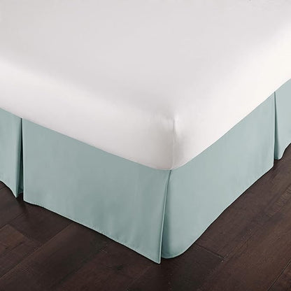 Southshore Fine Living, Inc. California King Size Bed Skirt, 14-Inch Drop Pleated Bed Skirt for California King Mattress, Dust Ruffle for California King Size Bed, Sky Blue