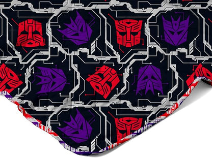 Northwest Transformers Logo Quilted Blanket, Comfy Throw, Adults Boys Girls, Soft Lightweight Bedding for Bed, or Couch, 60 x 80 inches