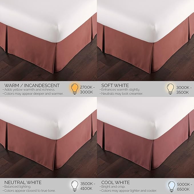 Southshore Fine Living, Inc. Queen Bed Skirt 14 Inch Drop, Pleated Bed Skirting Queen Size, Rust Colored Dust Ruffle, Pet Hair Resistant Bedding, Easy Care Microfiber - Marsala (Terra Cotta)