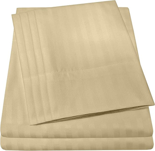 King Size Bed Sheets - 6 Piece 1500 Supreme Collection Fine Brushed Microfiber Deep Pocket King Sheet Set Bedding - 2 Extra Pillow Cases, Great Value, King, Dobby Sage