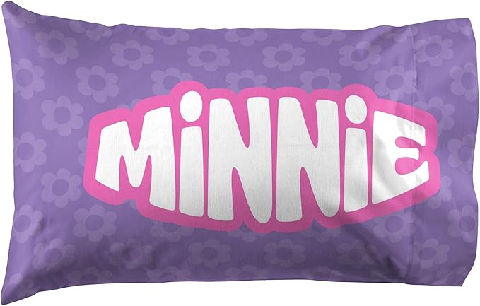 Jay Franco Kids Sheet Set with Fitted, Flat Sheets & Pillow Cover - Ultra-Soft Bedding with Pillowcase for Room Decor, Purple - Minnie Mouse, 4 Piece Full