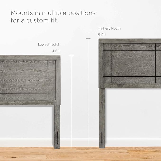Modway MOD-6221-GRY Archie Full Wood Headboard, Gray