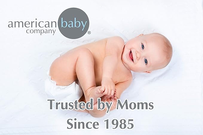 American Baby Company Waterproof Flat Reusable Portable/Mini-Crib Mattress Pad Protector, Embossed Quilt-Like Mini-Crib Protective Mattress Pad Cover for babies, adults and pets, White, 24" X 38"