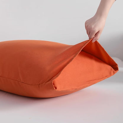 NTBAY Body Pillowcase - Brushed Microfiber 20x54 Pillowcase - Soft, Wrinkle-Free, Fade-Resistant, Stain-Resistant, Brunt Orange Body Pillow Cover with Envelope Closure - 20x54 Inches, Brunt Orange