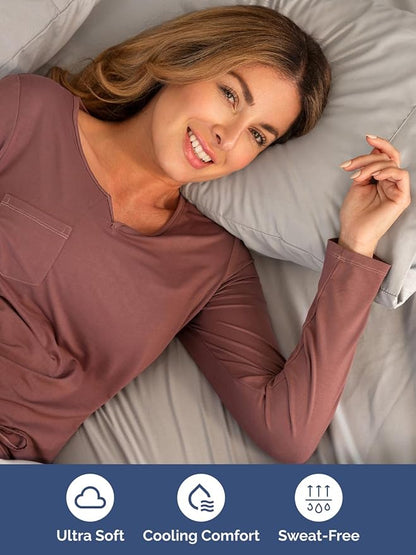 Extra Deep Queen Sheet Set - 6 Piece Breathable and Cooling Sheets - Hotel Luxury Bedding for Women, Men, Kids & Teens - Easy Secure Fit - Soft, Wrinkle Free & Comfy - Extra Deep Pockets - Light Grey