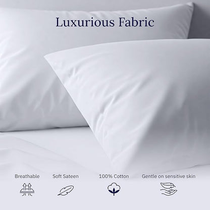 California Design Den Luxuriously Soft Premium 600 Thread Count, 100% Cotton Queen Pillowcases Set of 2, Crisp Standard Pillow Covers Fits Standard & Queen Pillows (Mushroom - Taupe Brown)