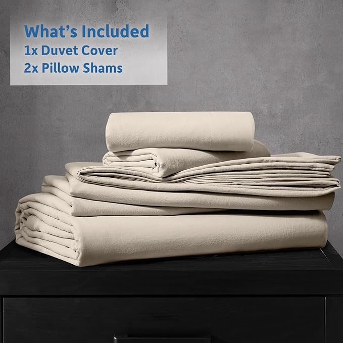 Nestl Twin Duvet Cover Set - Soft Prewashed Linen Duvet Cover Twin/Twin XL, 2 Piece, with Zipper Closure, 1 Duvet Cover 68x90 inches and 1 Pillow Sham