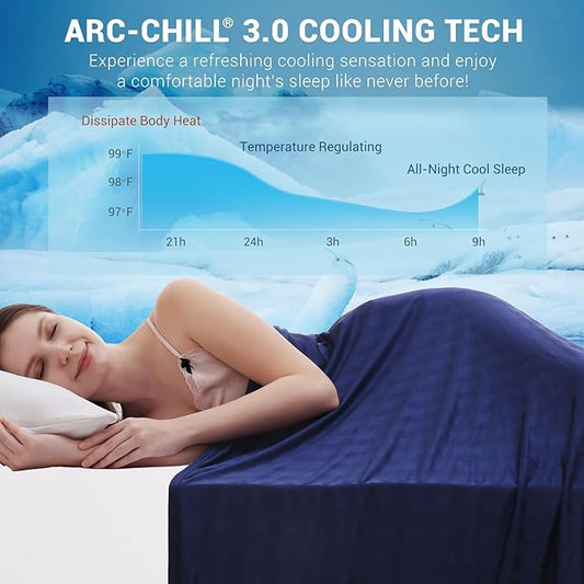Elegear Cooling Blanket for Hot Sleepers, Arc-Chill® 3.0 Cooling Tech Q-Max >0.5, Stay Cool & Dry All Night, One-Way Moisture Flow, No Sticky Feeling, Breathable Lightweight Summer Blanket