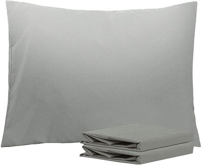 NTBAY Standard Pillowcase Set - 2 Pack Brushed Microfiber 20x26 Pillowcases - Soft, Wrinkle-Free, Fade-Resistant, Stain-Resistant, Smoke Grey Pillowcases with Envelope Closure - 20x26 Inches