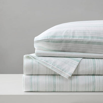 Comfort Spaces 100% Cotton Sheet Set Breathable, Lightweight, Soft with 14" Elastic Pocket Fits up to 16" Mattress, All Season Cozy Bedding, Matching Pillow Case, Cal King Good Vibes 4 Piece
