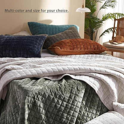 LEAONME Velvet Quilt King Size-98''x106'', Lightweight Black Velvet Comforter Set with 2 Pillow Shams, Soft Bedspread Coverlet Quilted Bedding Set for All Season