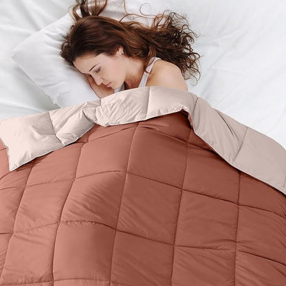 Modern Threads Down Alternative Reversible Comforter Dark Rose/Pink Queen