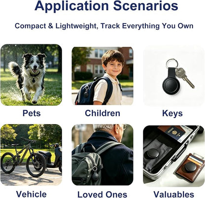 GPS Tracker for Dogs, Works with Apple Find My App, 365-Day Battery Life, No Monthly Fee, No SIM Card, IP67 Waterproof Anti-Lost Tag for Cats, Keys & All Personal Valuables