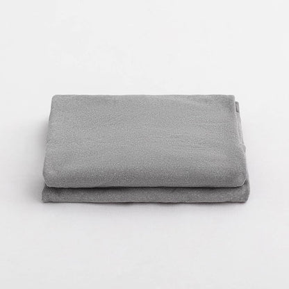 2-Pack Stretch Pillow Cases - Jersey Knit & Envelope Closure Pillowcases with Ultra Soft T-Shirt Like Polyester Blend - Suitable for Queen or Standard Size Set of 2, Light Heather Gray