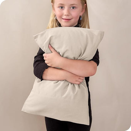 Bare Home Microfiber Pillow Cases - Toddler Size Set of 2 Cooling Pillowcases Double Brushed Sand Pack Easy Care (Toddler Pillowcase 2, Sand)