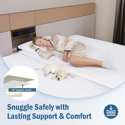 Vekkia Split King Gap Filler for Adjustable Bed,Twin to King Bed Converter Kit,Bed Bridge Twin to King,Mattress Connector with Washable Cover,for Guests Stayovers,Family Room(75in×10in)