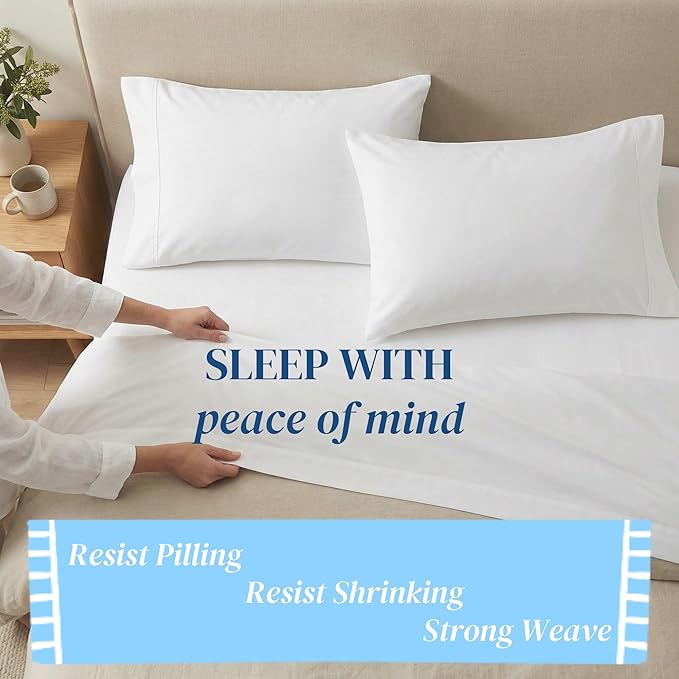 Beckham Hotel Collection Cooling Pillowcases for Hot Sleepers, Standard/Queen Size Set of 2, Cool Bedding, Envelope Closure, Silky Soft, Breathable, Moisture-Wicking, Sand