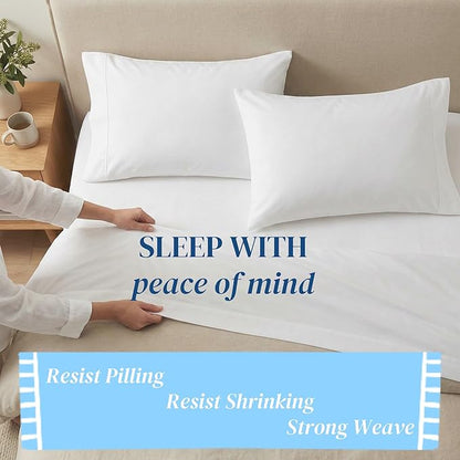 Beckham Hotel Collection Cooling Pillowcases for Hot Sleepers, Standard/Queen Size Set of 2, Cool Bedding, Envelope Closure, Silky Soft, Breathable, Moisture-Wicking, Sand