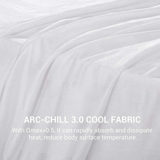Elegear Revolutionary Cooling Blanket King, Absorbs Heat to Keep Body Cool for Night Sweats, Double Sided Arc-Chill3.0 Cool Fiber Q-Max>0.5, Lightweight Summer Cold Blankets Sleeping 90" x 108"