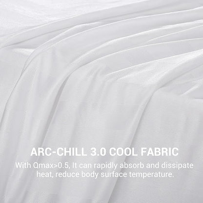 Elegear Revolutionary Cooling Blanket King, Absorbs Heat to Keep Body Cool for Night Sweats, Double Sided Arc-Chill3.0 Cool Fiber Q-Max>0.5, Lightweight Summer Cold Blankets Sleeping 90" x 108"