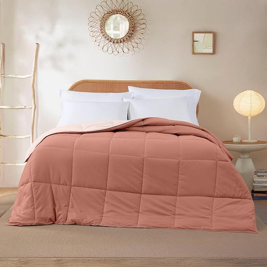 Modern Threads Down Alternative Reversible Comforter Dark Rose/Pink Twin