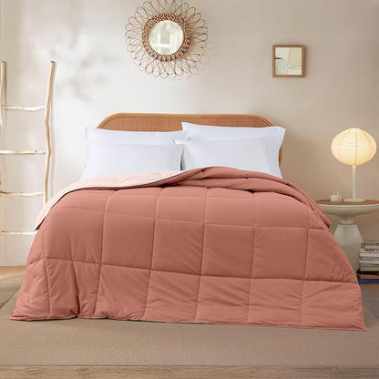 Modern Threads Down Alternative Reversible Comforter Dark Rose/Pink Queen
