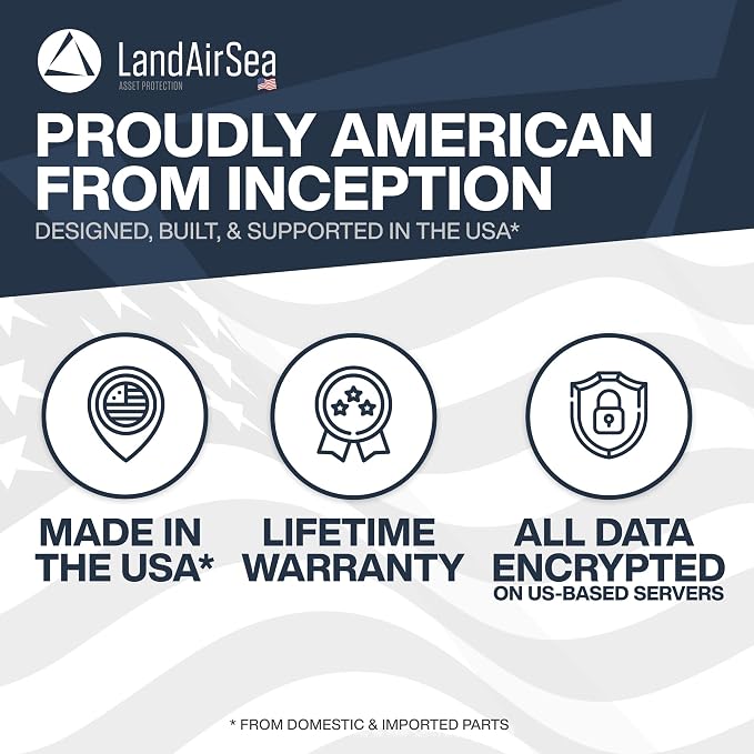 LandAirSea 54 GPS Tracker (Premium Edition) - Long Battery, Magnetic, & Waterproof. Global GPS Tracker for Vehicles. Made in the USA from Domestic & Imported Parts. Subscription is Required.