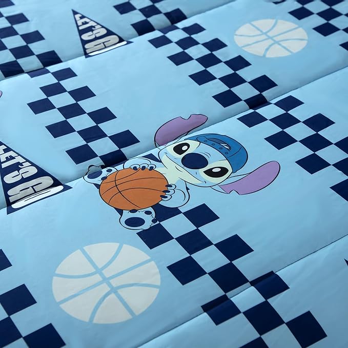 Northwest Disney Lilo & Stitch Twin Comforter Set, Reversible Design Ultra Soft Fade Resistant Microfiber Kids Bedding Set, Officially Licensed | Reversible Design, Ultra Soft, Fade Resistant, Microfiber, Kids Bedding, Officially Licensed