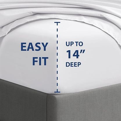 Cathay Home Essentials Ultra Soft Hypoallergenic Wrinkle Resistant Double Brushed Microfiber Bedding Sheet Set, White, Twin XL