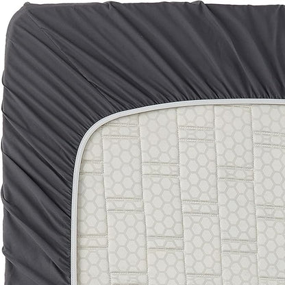 Clara Clark Bed Sheets, Premier 1800 Series 4 Piece Bed Sheet Set, Deep Pocket, Wrinkle, Fade, Stain Resistant, Luxury Soft Bedding Sheets & Pillowcases, Queen, Charcoal Gray