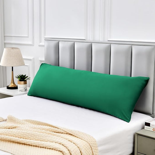 Warmstar Cotton Body Pillow Cover 1 Pack, 600 Thread Count Body Pillow case 20"x54", Long Body Pillow Case Cover Soft Breathable with Envelope Closure,Green