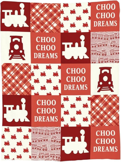 Train Blanket Super Soft Warm Fluffy Fleece Flannel Transportation Throw Blanket Cozy Fuzzy Plush Stuff Bedding Blankets Gifts for Teens Boys Kids Women Girls Adults 50"X40"