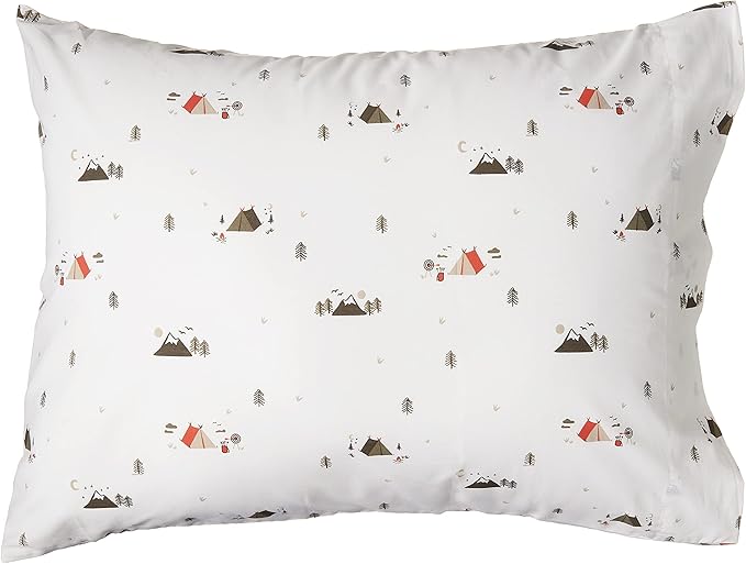 Eddie Bauer - Full Sheets, Cotton Percale Bedding Set, Crisp & Cool Home Decor, Dorm Room Essentials (Cascade Camping, Full)