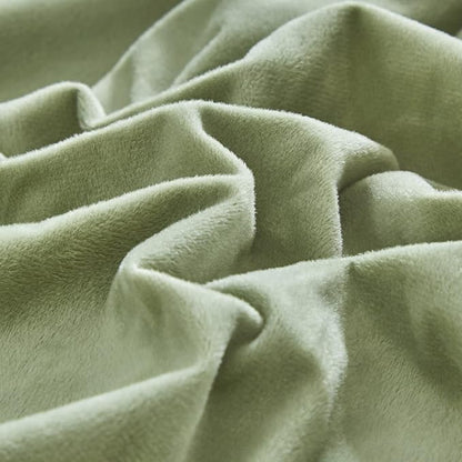 Houseri Sage Green Velvet Comforter Set Twin Girls Boys Kids Light Green Fluffy Bedding Warm Micromink Sherpa Comforters Soft Comfy Grass Green Lightweight Flannel Fuzzy Plush Dorm Bed Quilts Twin