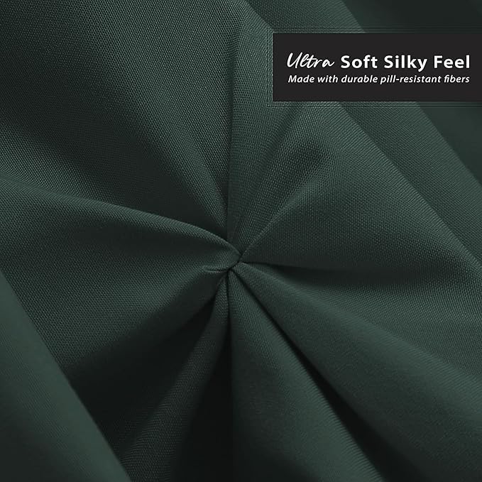 Nestl Forest Green Bed Skirt Twin Size, Pinch Pleat Twin Bed Skirt, 14" Inch Drop Twin Bedskirt, Hotel Quality Forest Green Bed Skirts, Microfiber Bedskirt for Twin Bed, Forest Green Twin Bed Skirt
