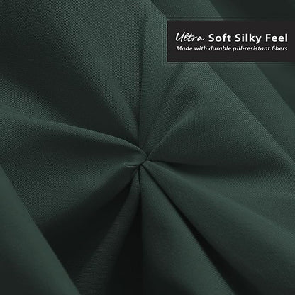 Nestl Forest Green Bed Skirt Queen Size, Pinch Pleat Queen Bed Skirt, 14" Inch Drop Queen Bedskirt Hotel Quality Forest Green Bed Skirts Microfiber Bedskirt for Queen Bed, Forest Green Queen Bed Skirt