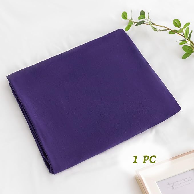 Stretchy Body Pillow Case Cover - Jersey Knit Long Pillowcase for Body Pillow, 1 Pack - Envelope Closure & Skin-Friendly, Soft and Breathable for Sleeping, 20"x54", Purple